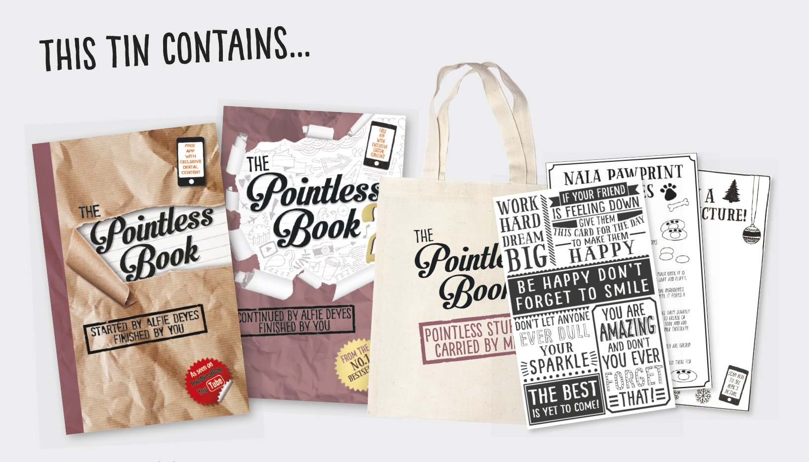 The Pointless Book Collection Tin - Interactive Activity Books for Kids & Teens | Fun Creative Writing & Drawing Prompts | Perfect for Travel, Gifts & Relaxation