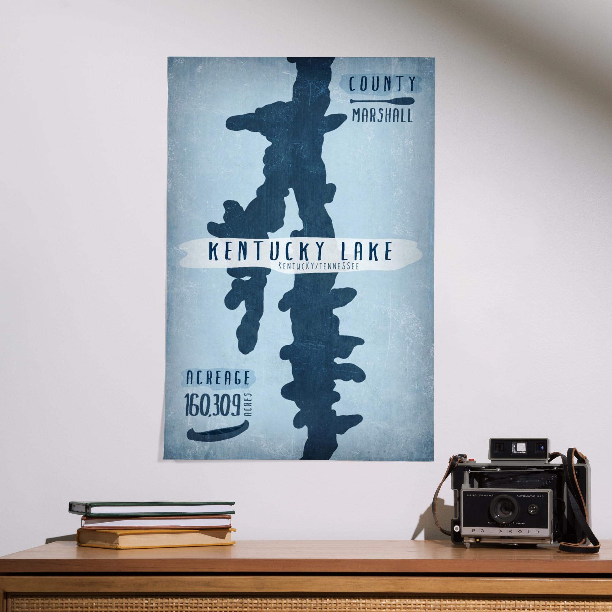 Lantern Press 16x24 Inch Giclee Print - Land Between the Lakes Kentucky Landscape Art, Lake Essentials Wall Decor for Living Room, Bedroom & Office