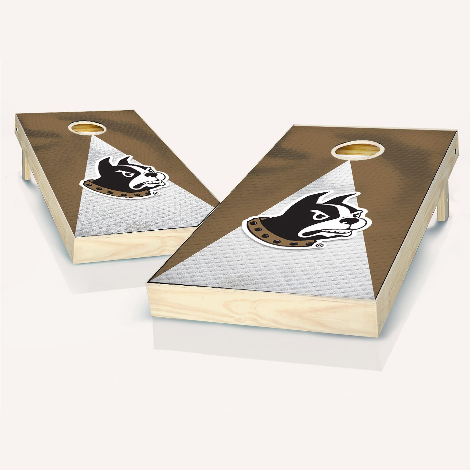 Wofford Jersey Cornhole Game Set - 2 Wooden Cornhole Boards & 8 Bean Bags for Outdoor Lawn Games, Tailgating, Backyard Parties and BBQ Gatherings