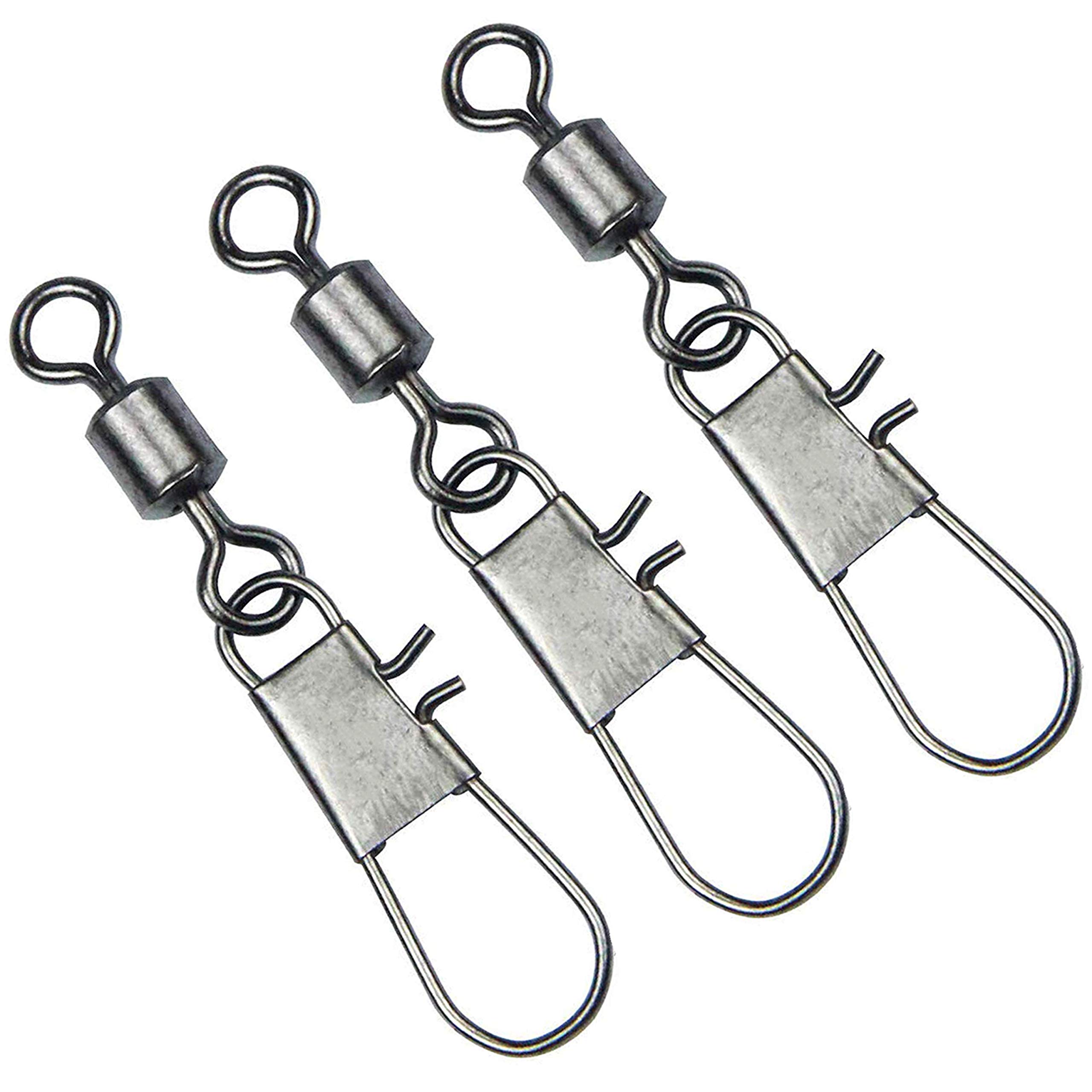 100pcs Copper Stainless Steel Fishing Snap Swivels - Saltwater & Freshwater Use