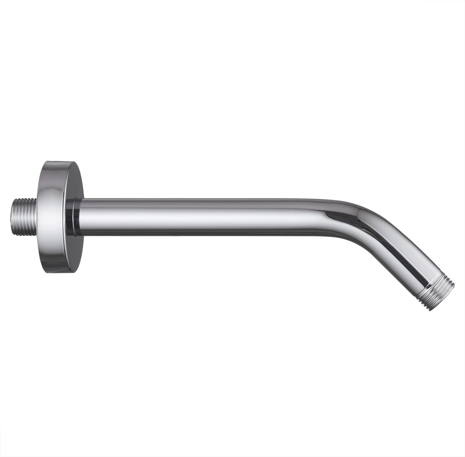 Enoughtmen 10 Inch Stainless Steel Shower Arm with Flange & Tape - Chrome Wall-Mounted Shower Head Extension for Fixed Shower Heads | Perfect for Bathroom Renovation & Space-Saving Shower Solutions