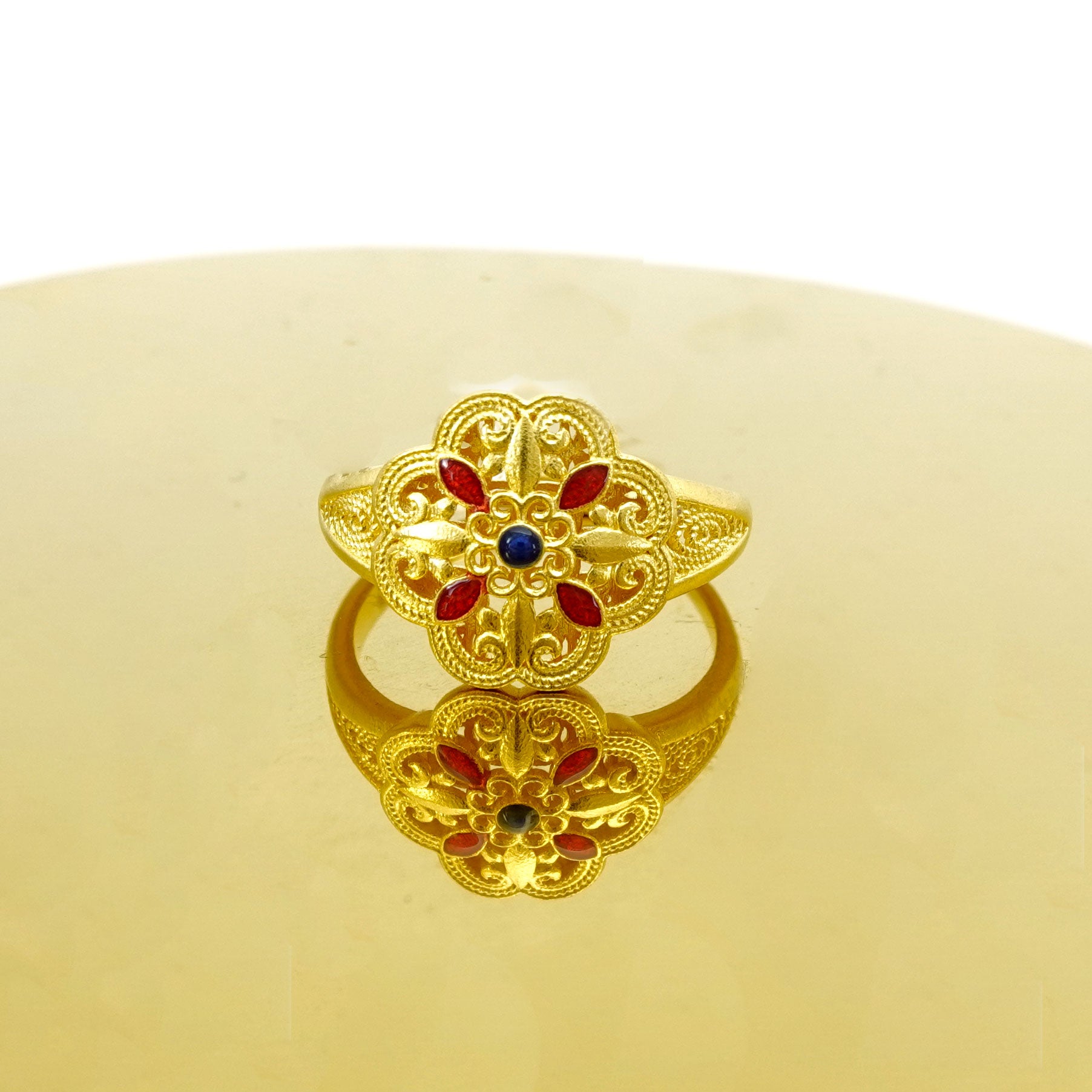 24K Gold Ring for Women - Elegant Solid Gold Jewelry for Everyday Wear, Gifts & Special Occasions