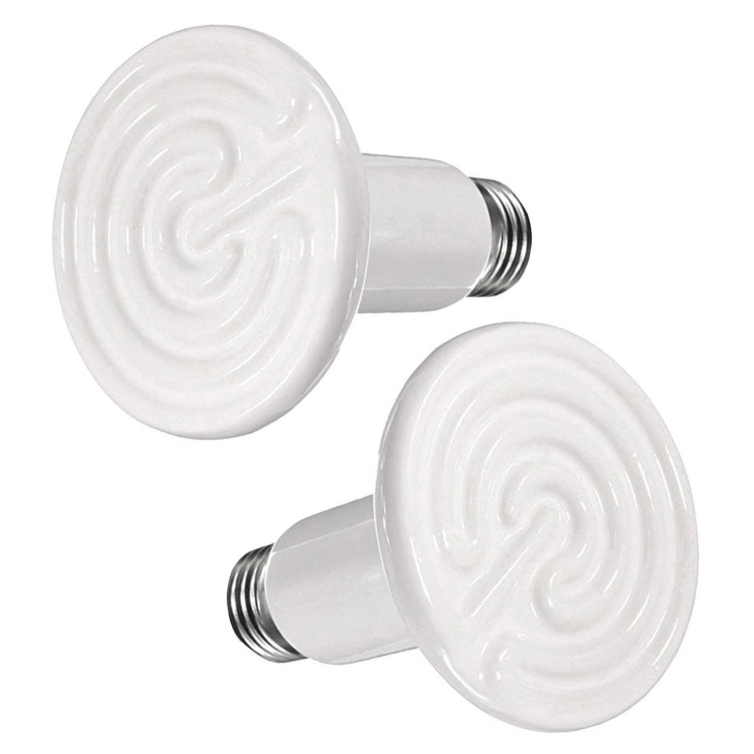OMAYKEY 2 Pack 75W Ceramic Heat Emitter Bulb - ETL Certified Reptile Heat Lamp for Lizards, Turtles, Snakes, Amphibians & Chicken Brooders - No Light Emission, Safe for Night Use - Perfect for Terrariums, Aquariums & Coops