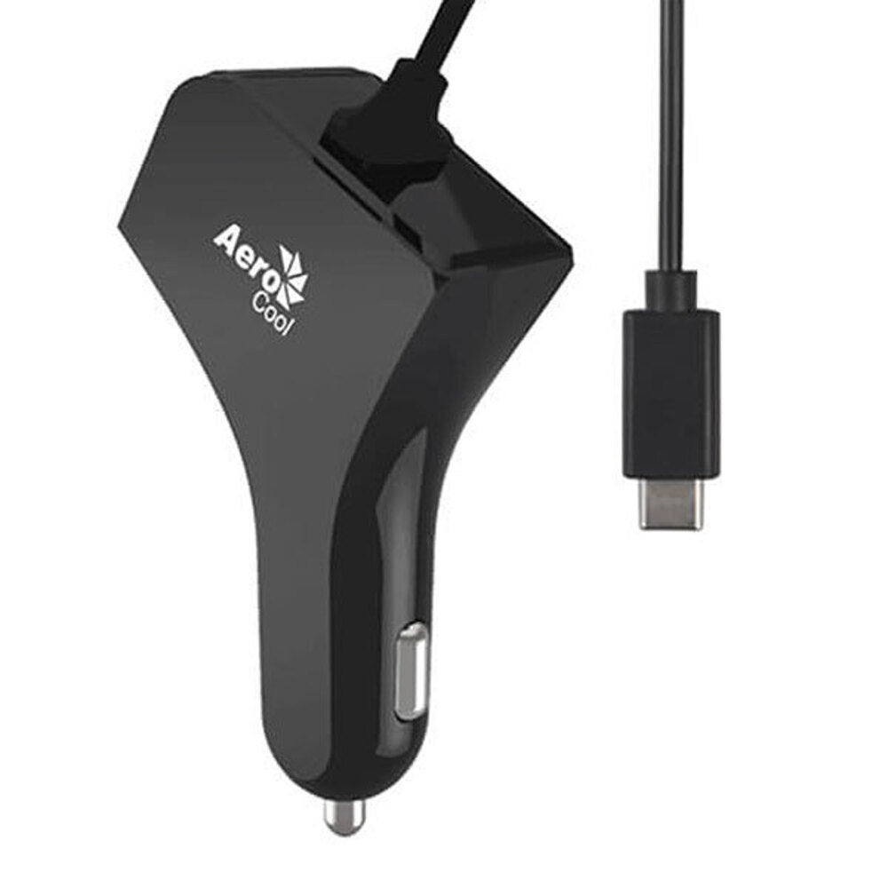 AeroCool Smart 45W USB Type C Car Charger Fast Charging Adapter for iPhone 15/14/13, Samsung Galaxy, iPad - Perfect for Road Trips & Long Commutes