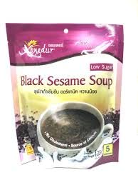 Xongdur Instant Black Sesame Soup Powder - Low Sugar, 125g (Pack of 1) | Healthy Breakfast & Dessert for Weight Loss & Energy Boost