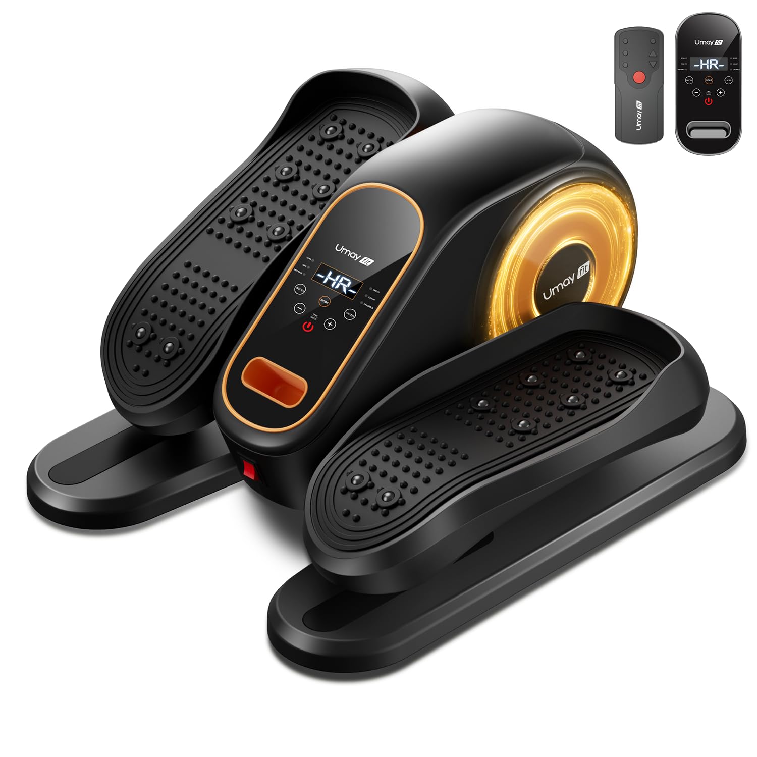 Under Desk Elliptical Machine - Quiet Electric Leg Exerciser for Seniors & Office Workers with 12 Speed Settings, Remote Control, Auto/Manual Modes | Home Office Fitness Equipment for Seated Workouts & Low-Impact Exercise
