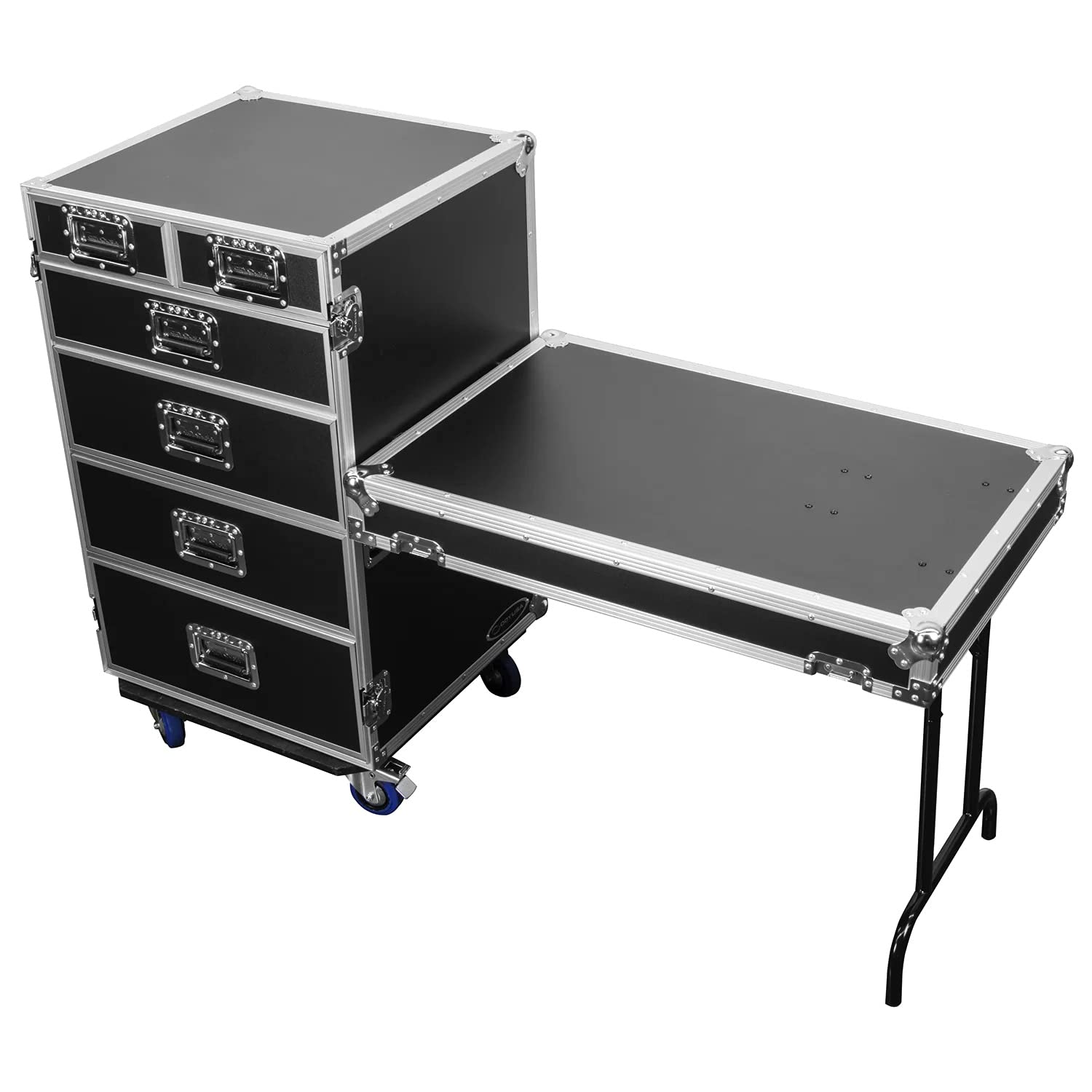 6-Drawer Rolling Workbench with Wheels & Side Table - Heavy Duty Mobile Tool Storage for Garage, Workshop, and DIY Projects