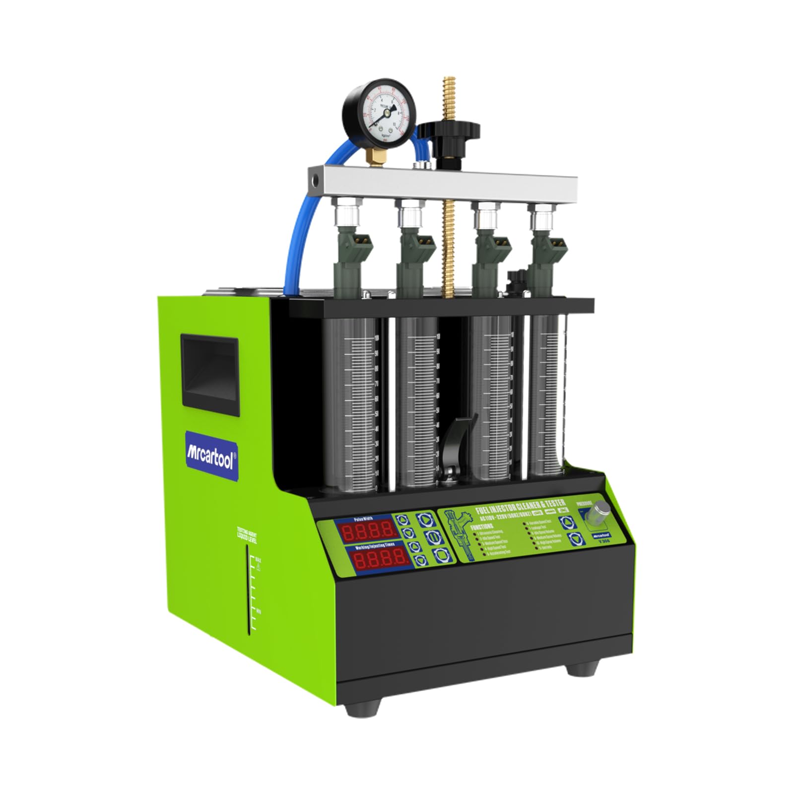 BELEY Fuel Injector Tester & Cleaner Machine for Car & Motorcycle - 4 Cylinder Ultrasonic Cleaning Tool for Gasoline & Diesel Engines (Model V308) - Perfect for Auto Repair Shops & DIY Maintenance