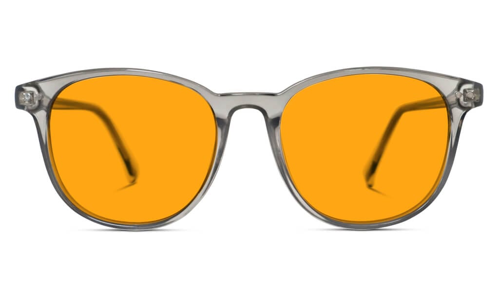 Blue Light Blocking Glasses for Sleep & Eye Strain Relief - SunDown Billie Blue Pearl Grey - Perfect for Nighttime Use, Gaming & Computer Work