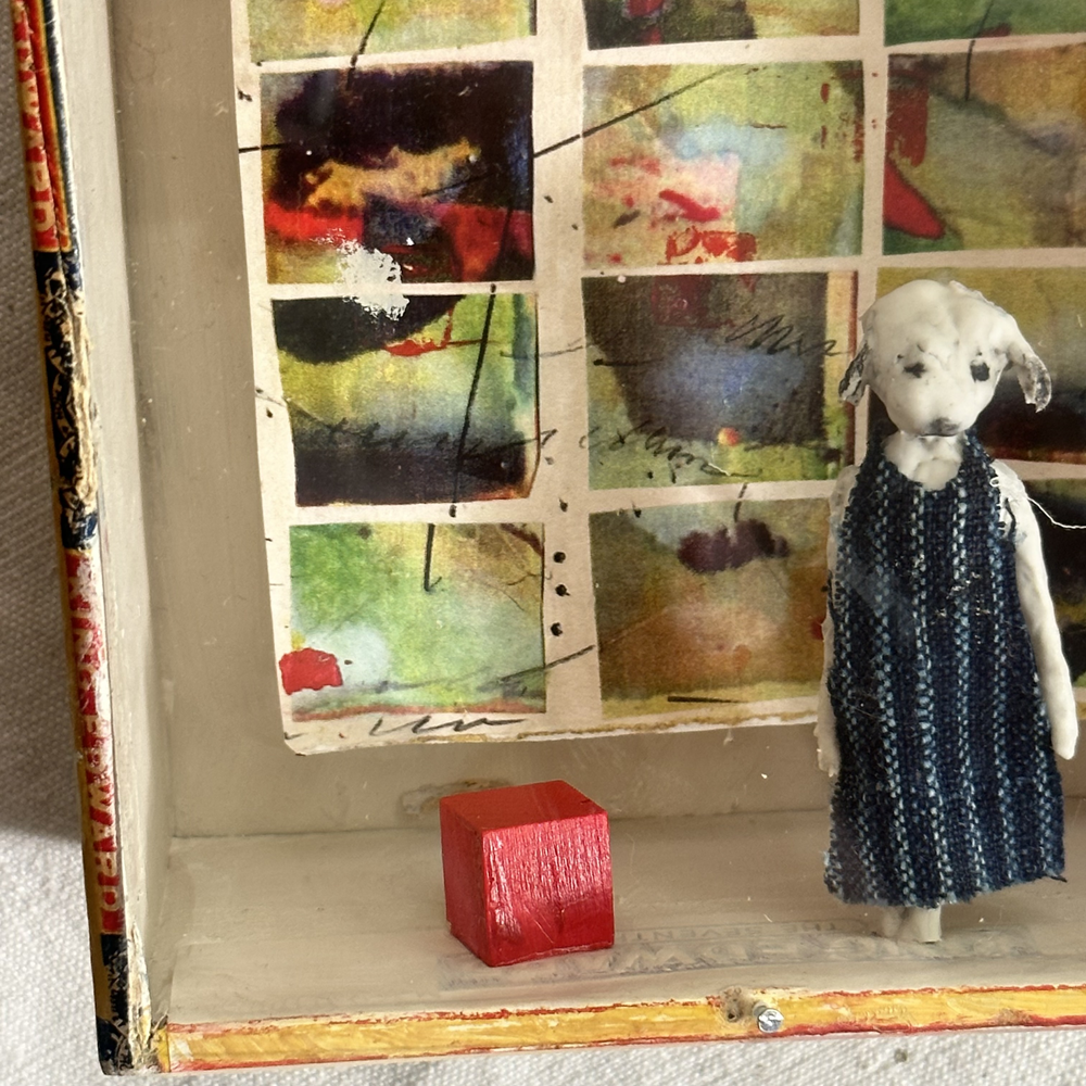 Ruth Loves Her Magic Window Assemblage - Handmade Art Piece for Home Decor, Perfect for Living Room or Bedroom Wall Display