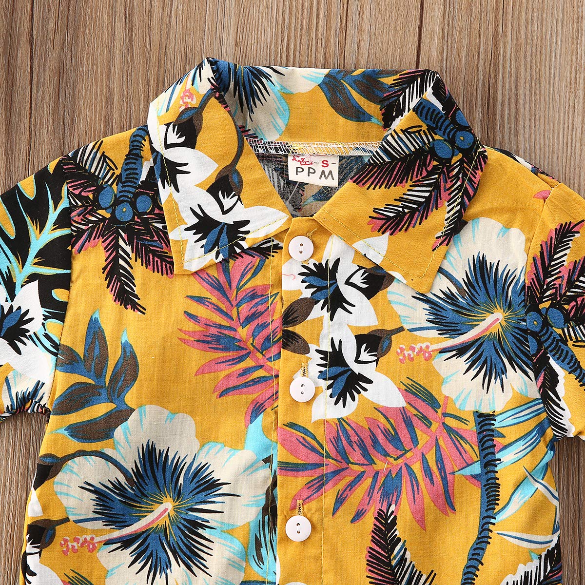 Boys Summer Shorts Set - Floral Shirt & Bermuda Shorts for Toddlers - Beach & Play Outfits