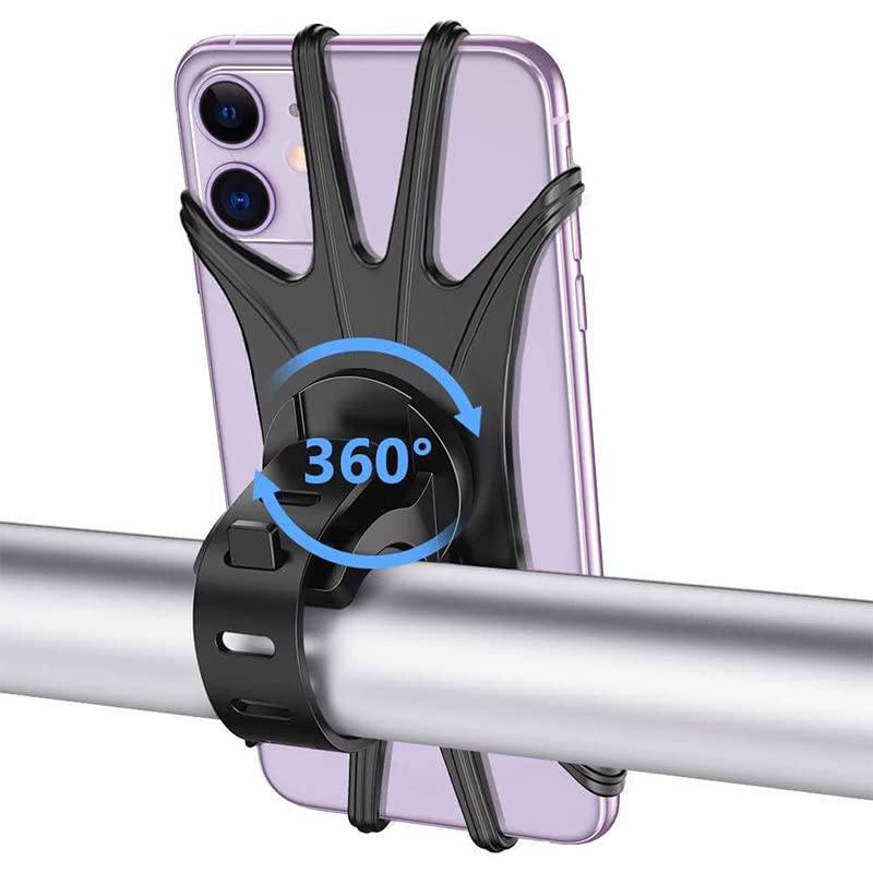 360° Rotatable Silicone Phone Mount for Stroller, Electric Bicycle & Motorcycle - Universal 4