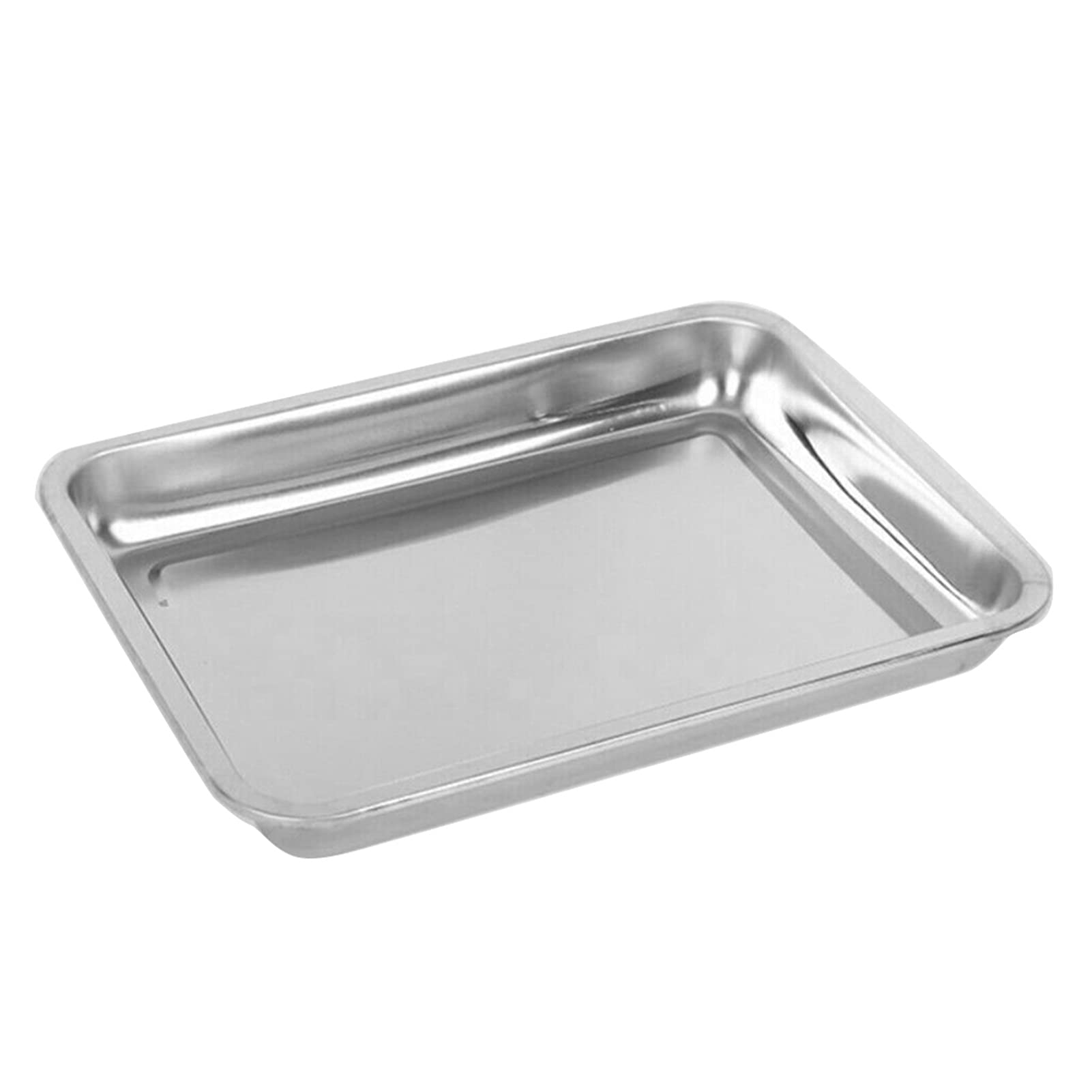 BaoST Stainless Steel Rectangular Toaster Oven Pan - Nonstick Baking Tray for Grilling Fish, Cookies & More - Durable Cookie Sheet & Baking Sheet (4-Pack) - Perfect for Kitchen, Camping & Outdoor Cooking