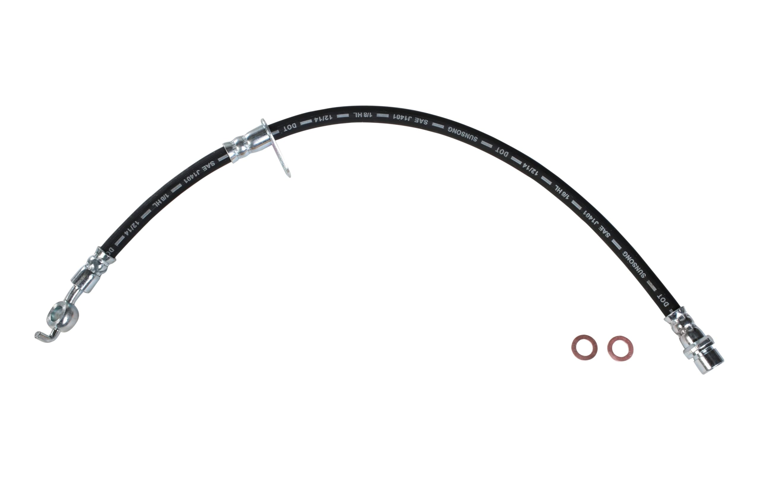 Sunsong 2203710 Brake Hydraulic Hose - High Performance Replacement for Smooth Braking | Perfect for Trucks, SUVs, and Commercial Vehicles
