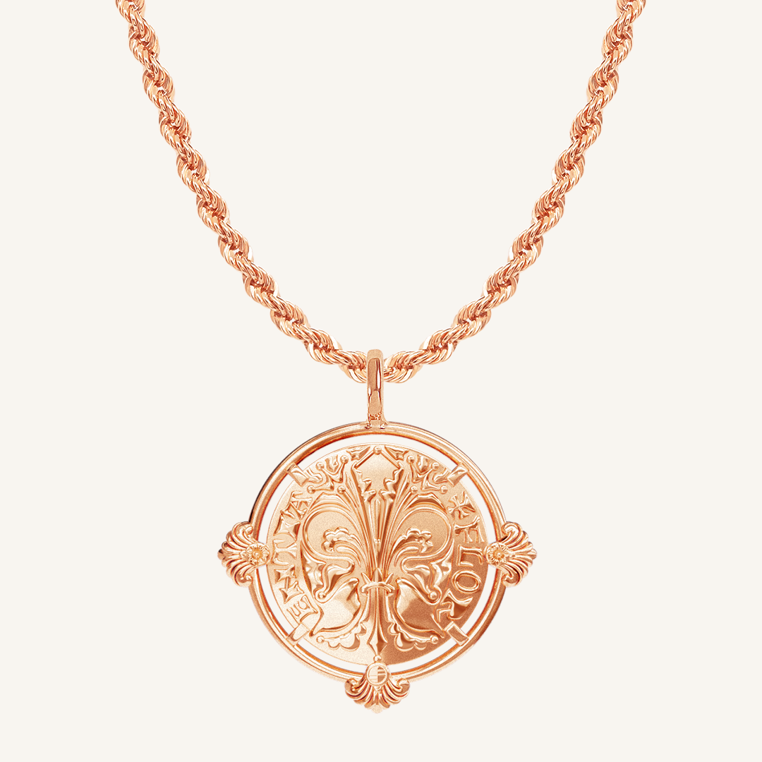 Elegant Versailles Pendant Necklace for Women - 18K Gold Plated French Baroque Style Jewelry - Perfect for Weddings, Parties & Special Occasions