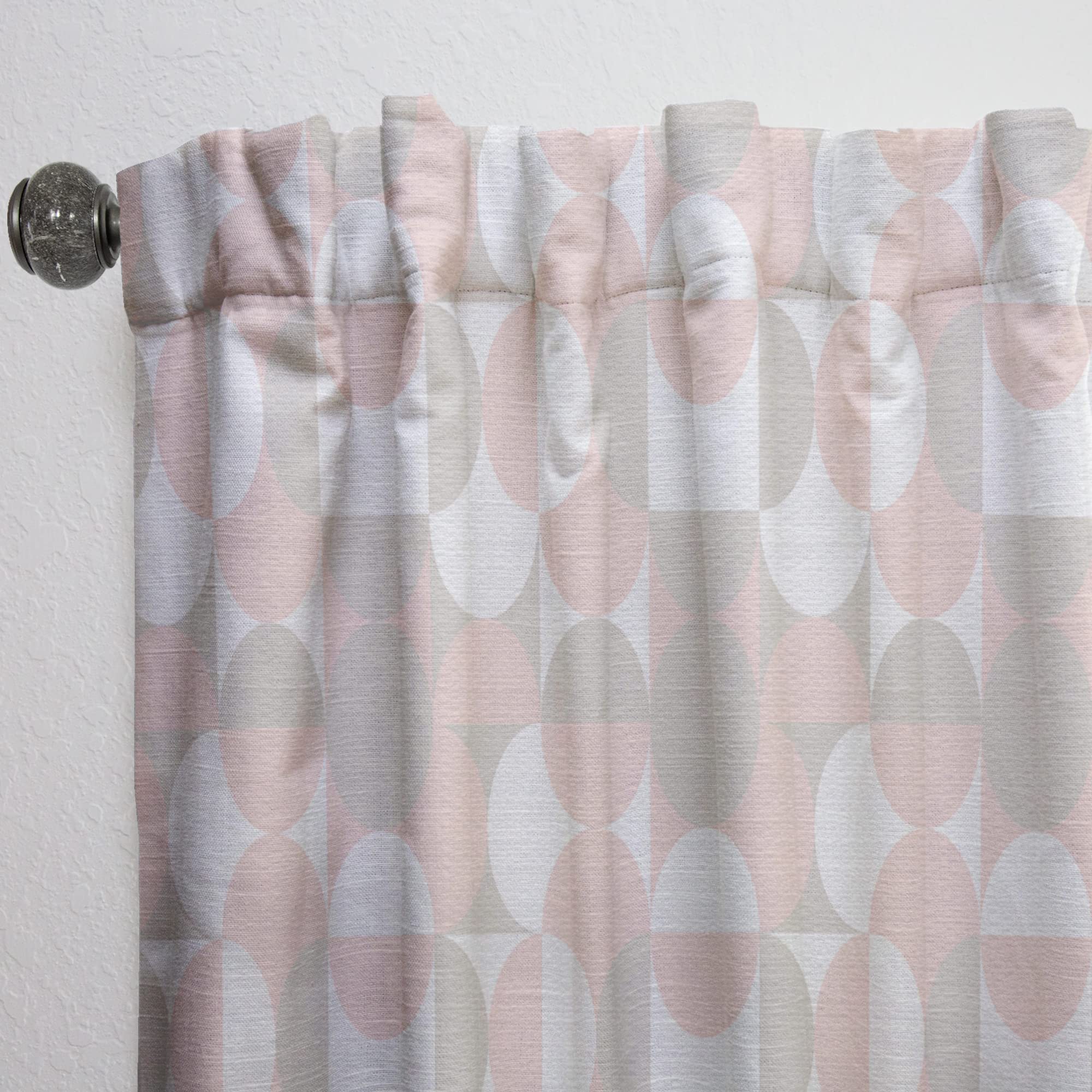 Retro Circular Pattern III Thermal Insulated Curtains - Single Panel 52x84 Inch - Blackout Drapes for Bedroom & Living Room - Perfect for Home Decor and Light Control