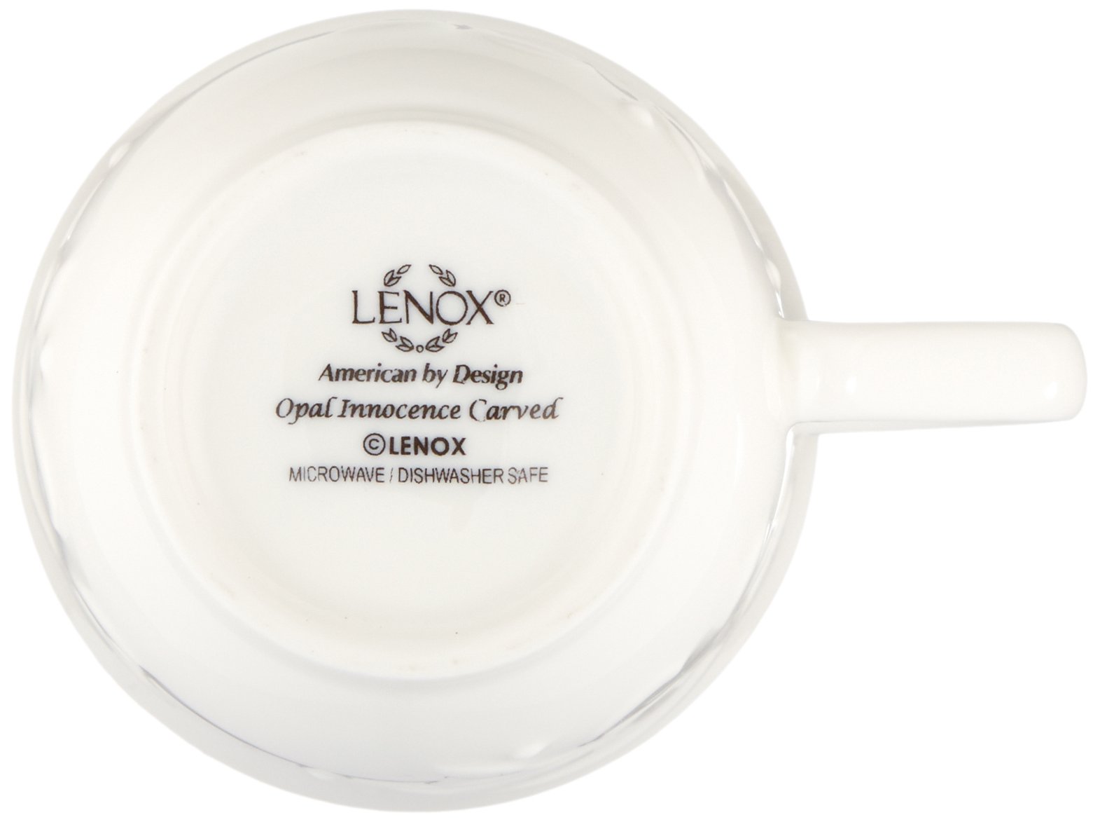 Lenox Opal Innocence Carved White Coffee Mugs - Set of 2 Elegant Porcelain Tea Cups for Home, Office & Gift Giving - Perfect for Morning Coffee, Afternoon Tea or Special Occasions