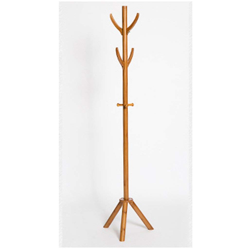 TIN-YAEN Solid Wood Coat Rack with 7 Hooks - Heavy Duty Clothes Hanger for Hats, Jackets & Accessories - Perfect for Living Room, Porch, Entryway & Bedroom Organization
