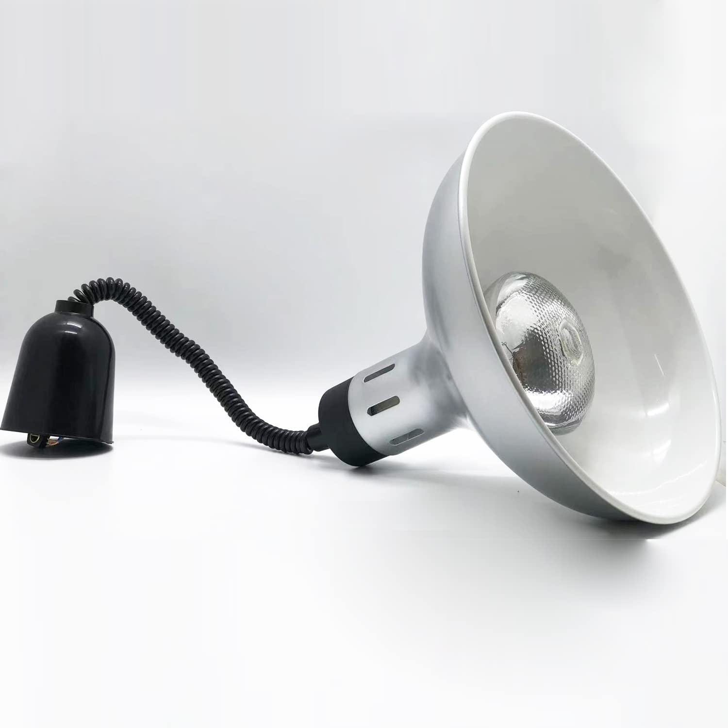 Commercial Food Warmer Light - Adjustable Telescopic Heating Lamp for Buffet, Kitchen & Restaurant (29cm Diameter, 60-150cm Height Adjustable, Silver) - Perfect for Keeping Food Warm at Catering Events, Buffet Tables & Commercial Kitchens