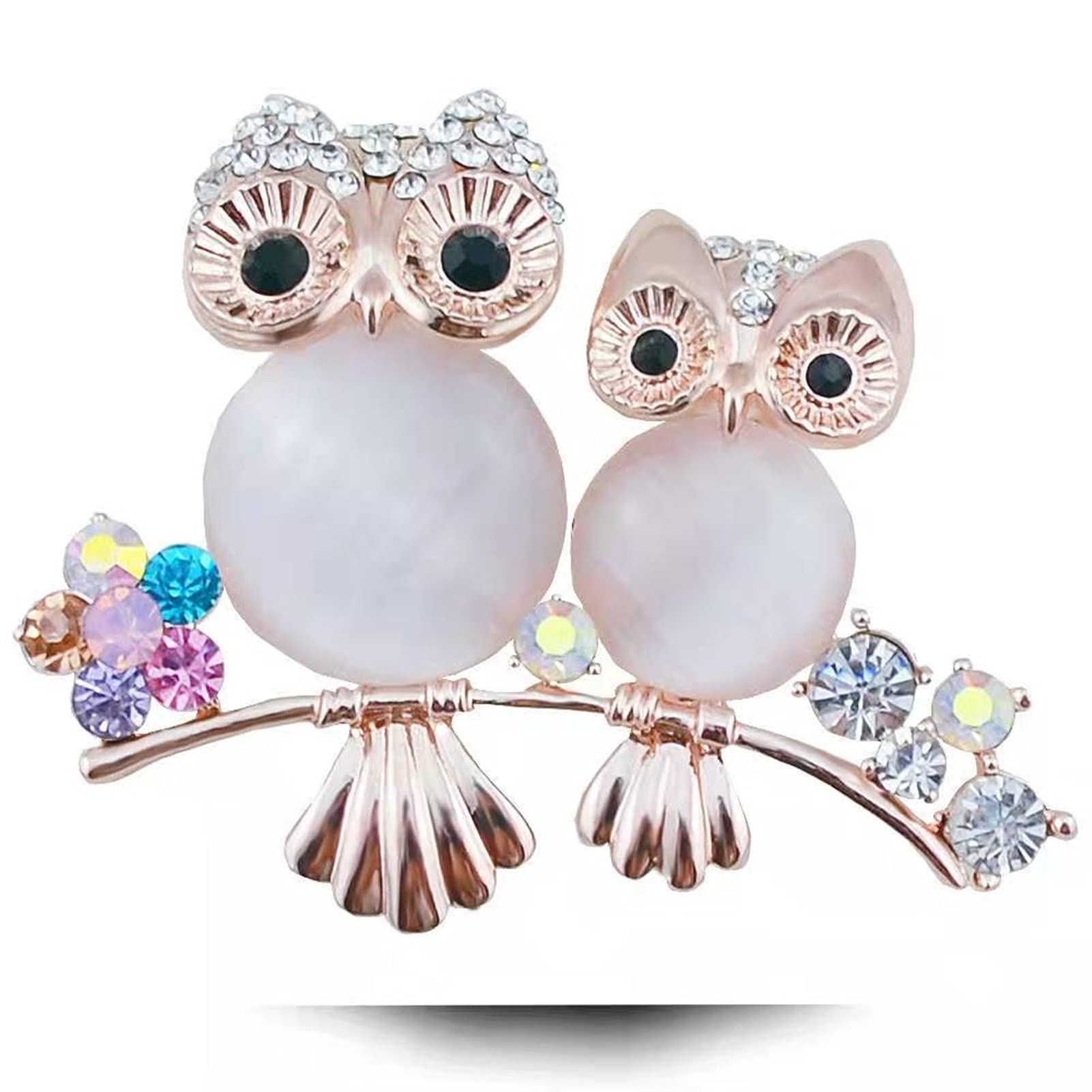 Stylish MLEPUS Animal Brooches for Women - Colorful Hummingbird & Owl Pins, Fashion Jewelry Accessories for Girls, Safety Pins for Wedding & Party Gifts - Perfect for Dresses, Jackets, Hats & Bags