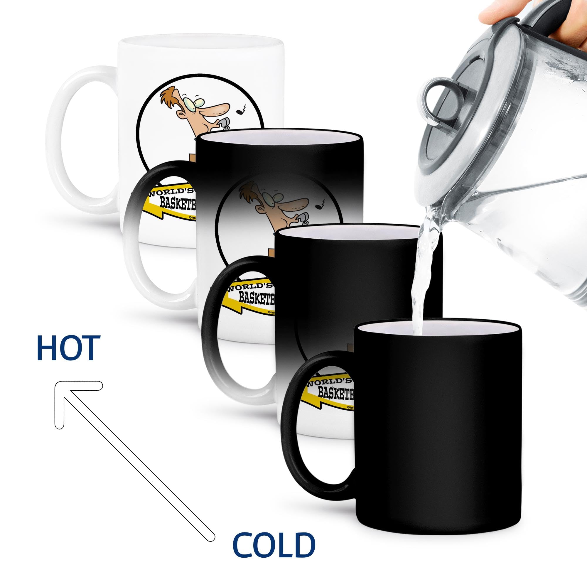 Funny Worlds Greatest Basketball Coach Coffee Mug - 11oz Ceramic Cup with Cartoon Design - Perfect Gift for Coaches, Teachers & Sports Fans - Ideal for Office, Home & Gifts