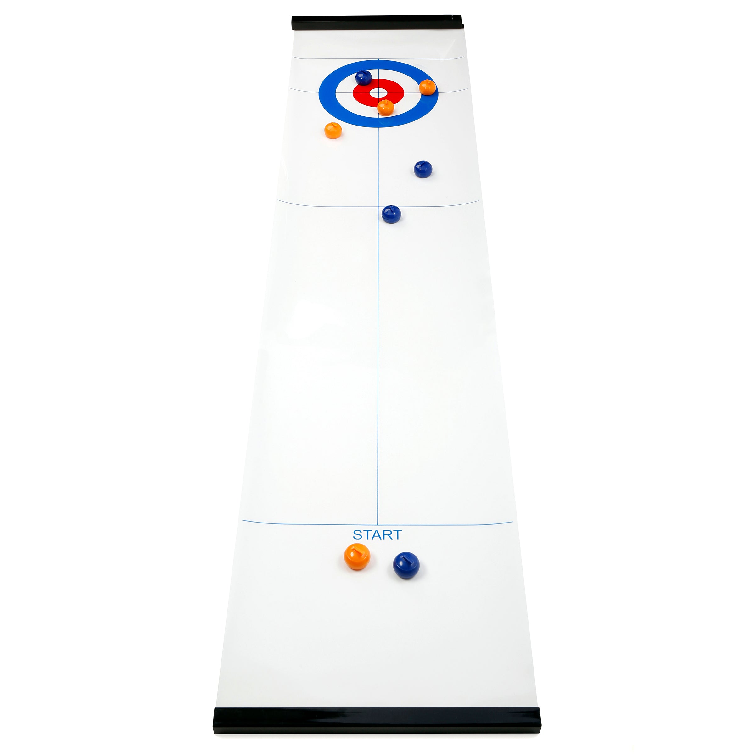 Premium Table Top Curling Game Set - Portable Indoor/Outdoor Ice-Free Curling for Kids & Adults - Fun Family Party Game for Home, Office, or Bar Entertainment