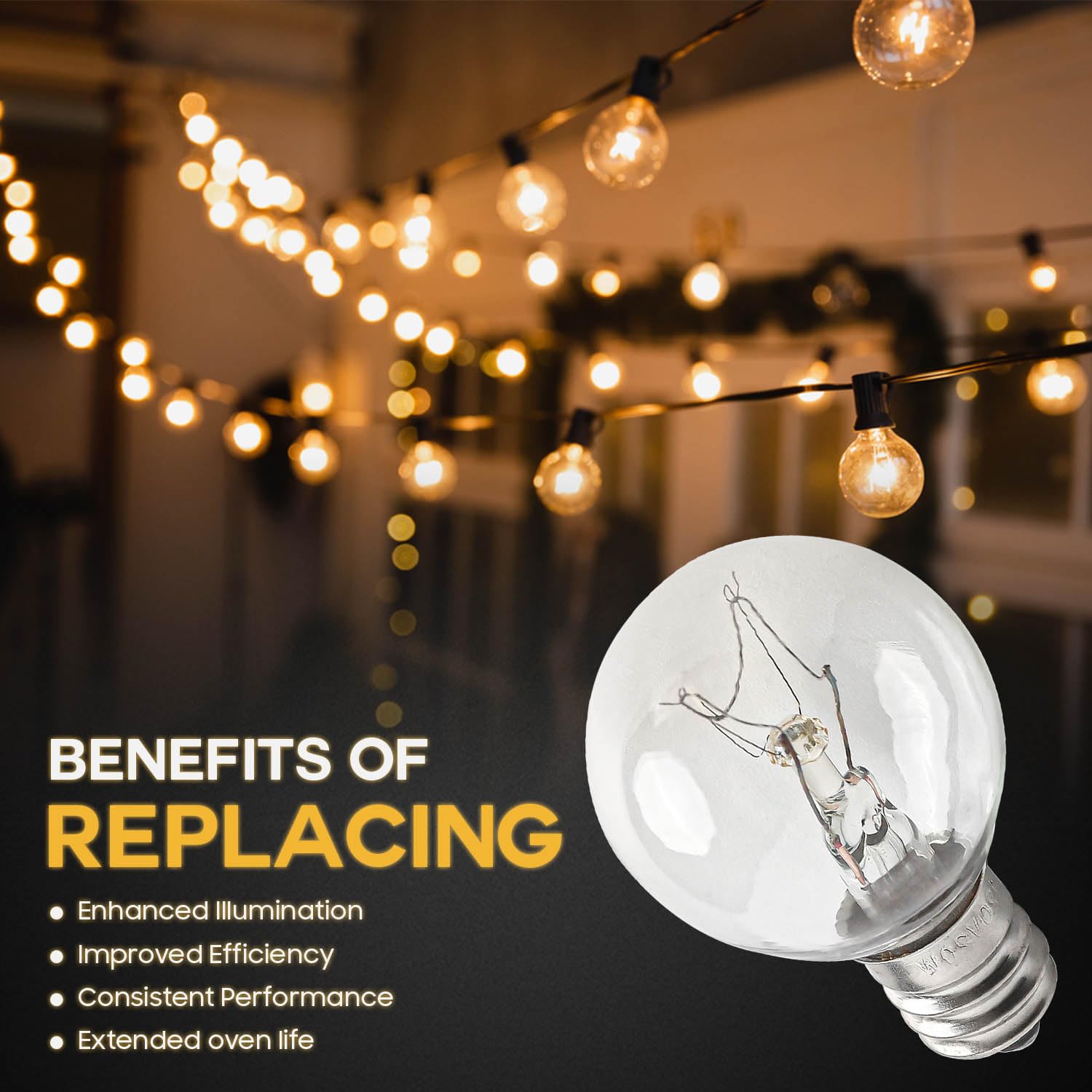 Seentech 8 Pack 20W G30 E12 Candelabra Base Clear Light Bulbs - 120V Incandescent Replacement Bulbs for Wax Warmers, Chandeliers & Decorative Lighting - Long Lasting Warm White Glow for Home & Restaurant Use