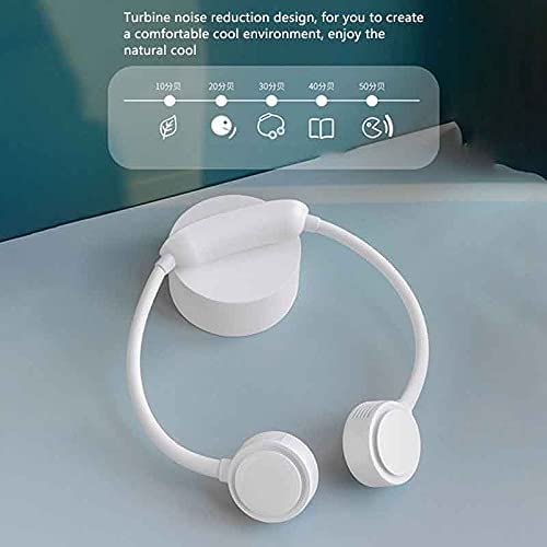 JYYBN USB Rechargeable Leafless Hanging Fan - 4800mAh Battery Powered Neck Fan for Personal Cooling - Perfect for Outdoor Activities, Travel, Work & Home Use