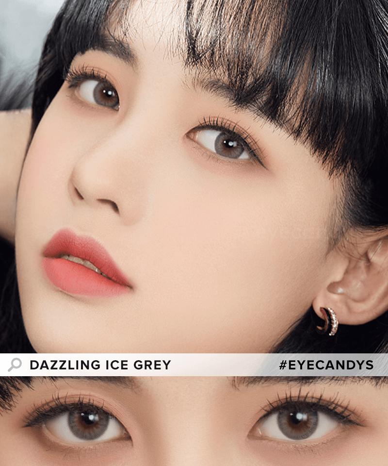 Olola Dazzling 1 Day Ice Grey Colored Contact Lenses (10 Pack) - Perfect for Halloween, Cosplay & Special Occasions