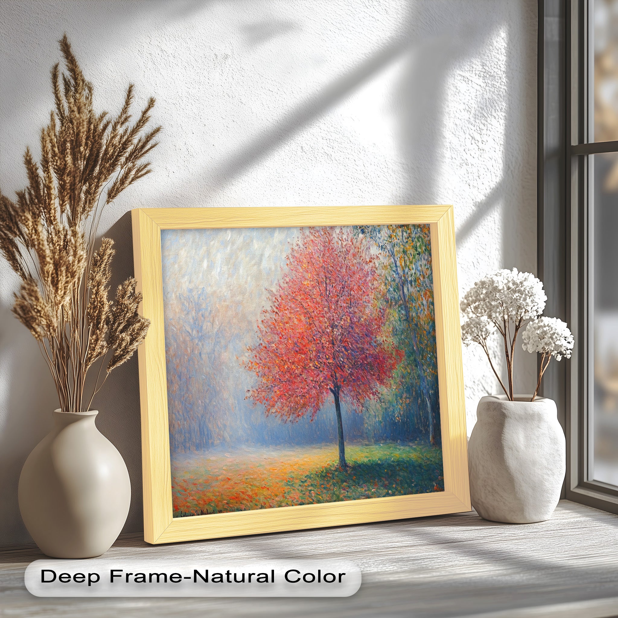Autumn Radiance Impressionist Oil Painting - Handmade Landscape Artwork for Home Decor, Office Wall, Living Room & Gift