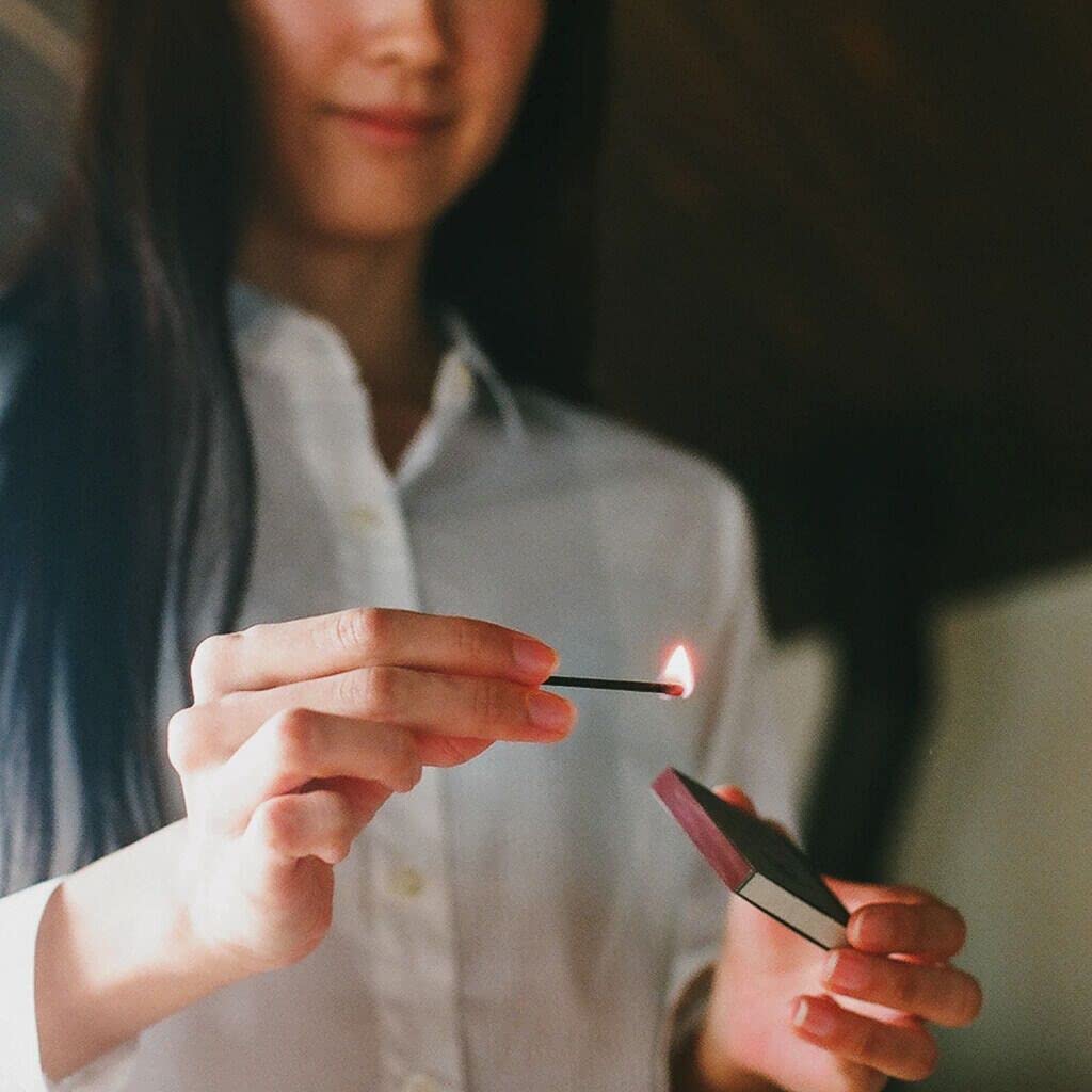 Hibi Box of 8 Incense Matches - Yuzu Scented Japanese Incense Sticks for Relaxation, Meditation & Home Fragrance | Perfect for Yoga, Spa & Aromatherapy Sessions