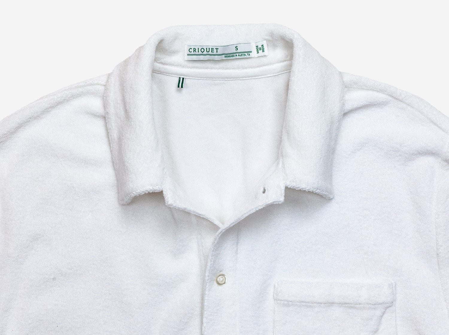 Soft Terrycloth Button Down Shirt - White | Comfortable Casual Wear for Men & Women | Perfect for Loungewear, Beach Cover-Up & Summer Outfits