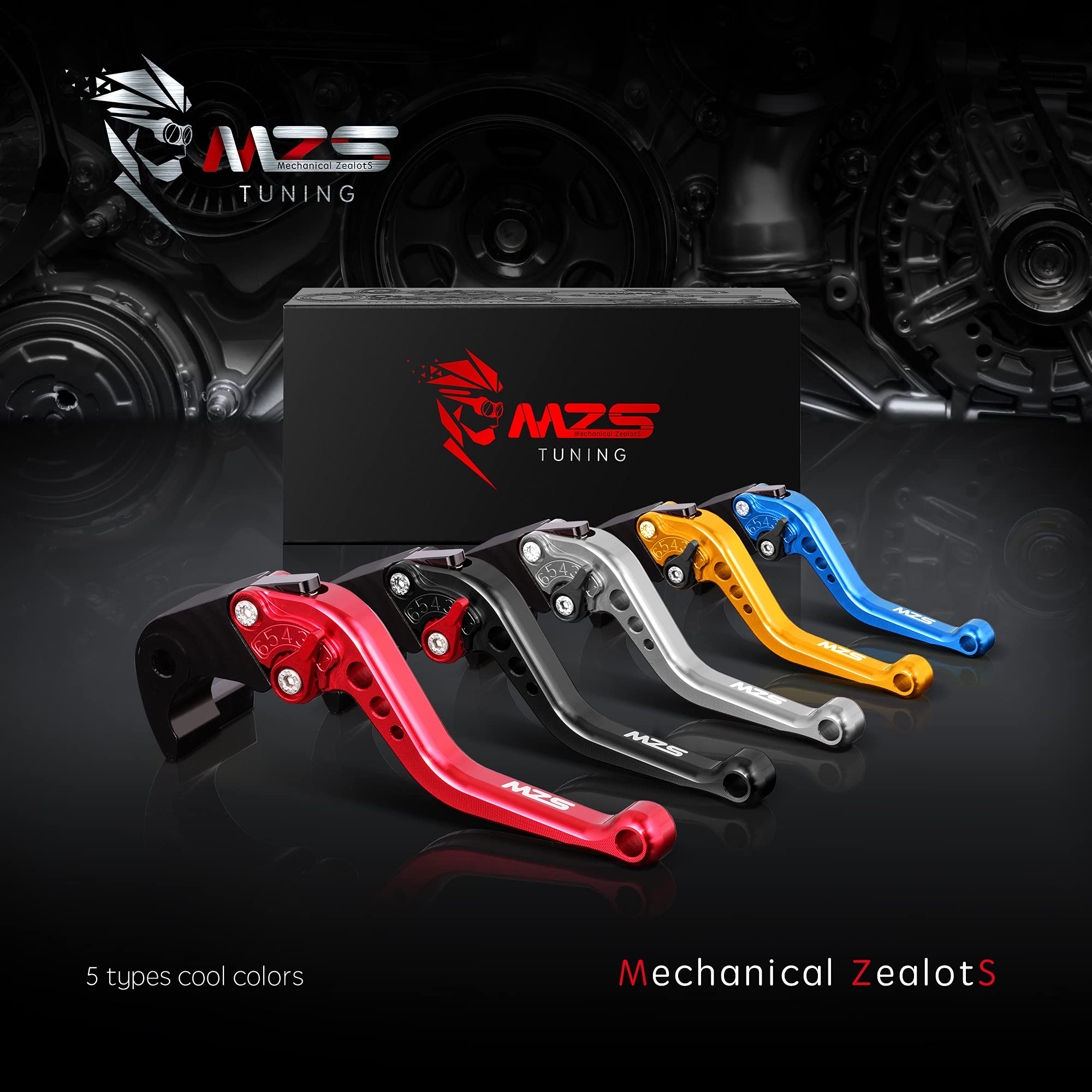 Black CNC Adjustable Short Motorcycle Clutch Brake Levers - Compatible with Kawasaki EX500/ABS 2024-2025, Z500/SE 2024-2025, ELIMINATOR 450/SE 2024-2025 - Perfect for Sport Bikes & Cruisers - Enhanced Control & Comfort for Street Riding