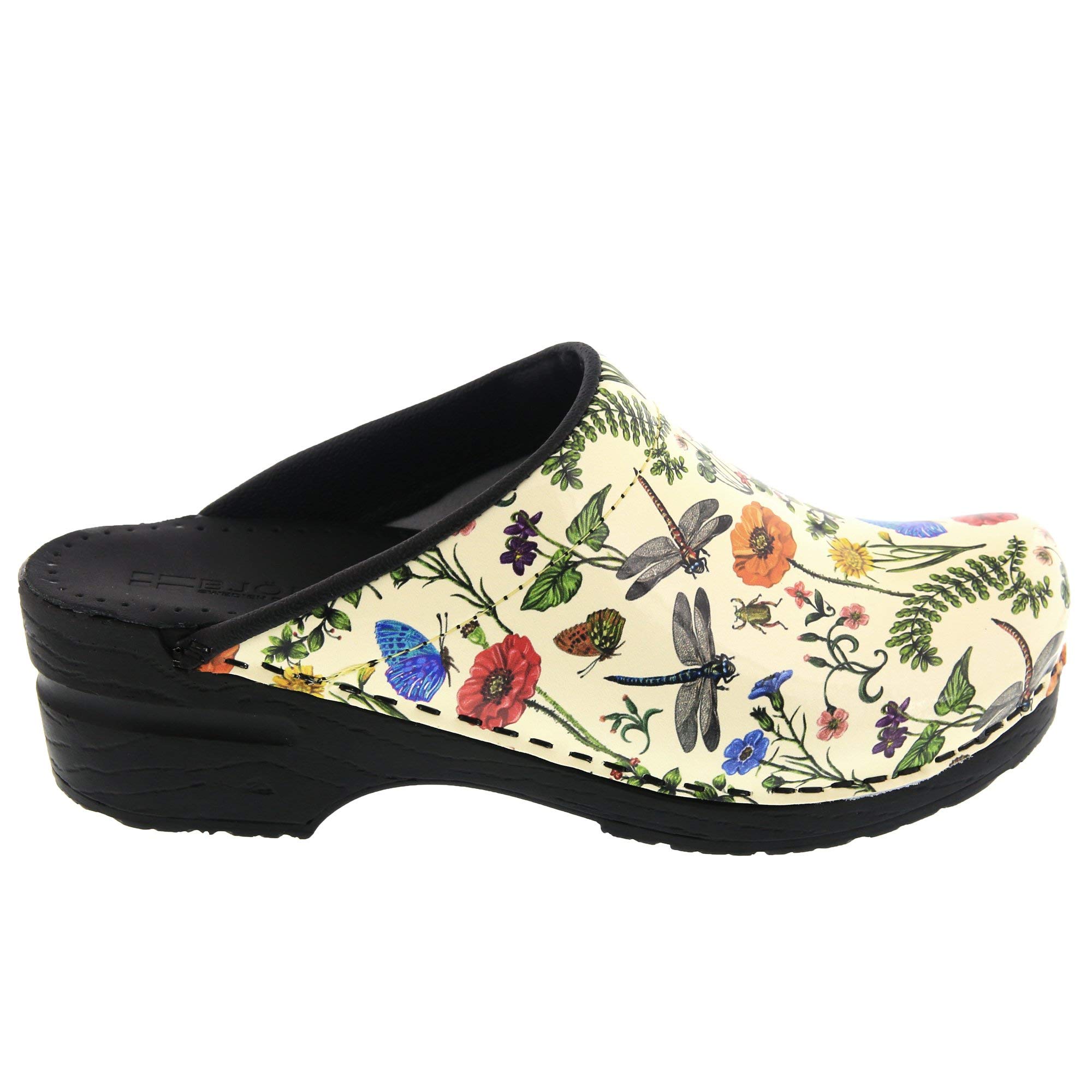Bjork Women's PU Open Back Leather Clogs - Comfortable Slip-On Shoes for Casual Wear, Home, Office & Outdoor Walking