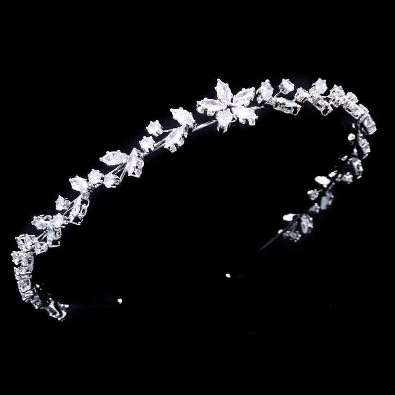 Elegant Silver Crystal Bridal Headband 7625 - Perfect for Weddings, Prom, and Formal Events