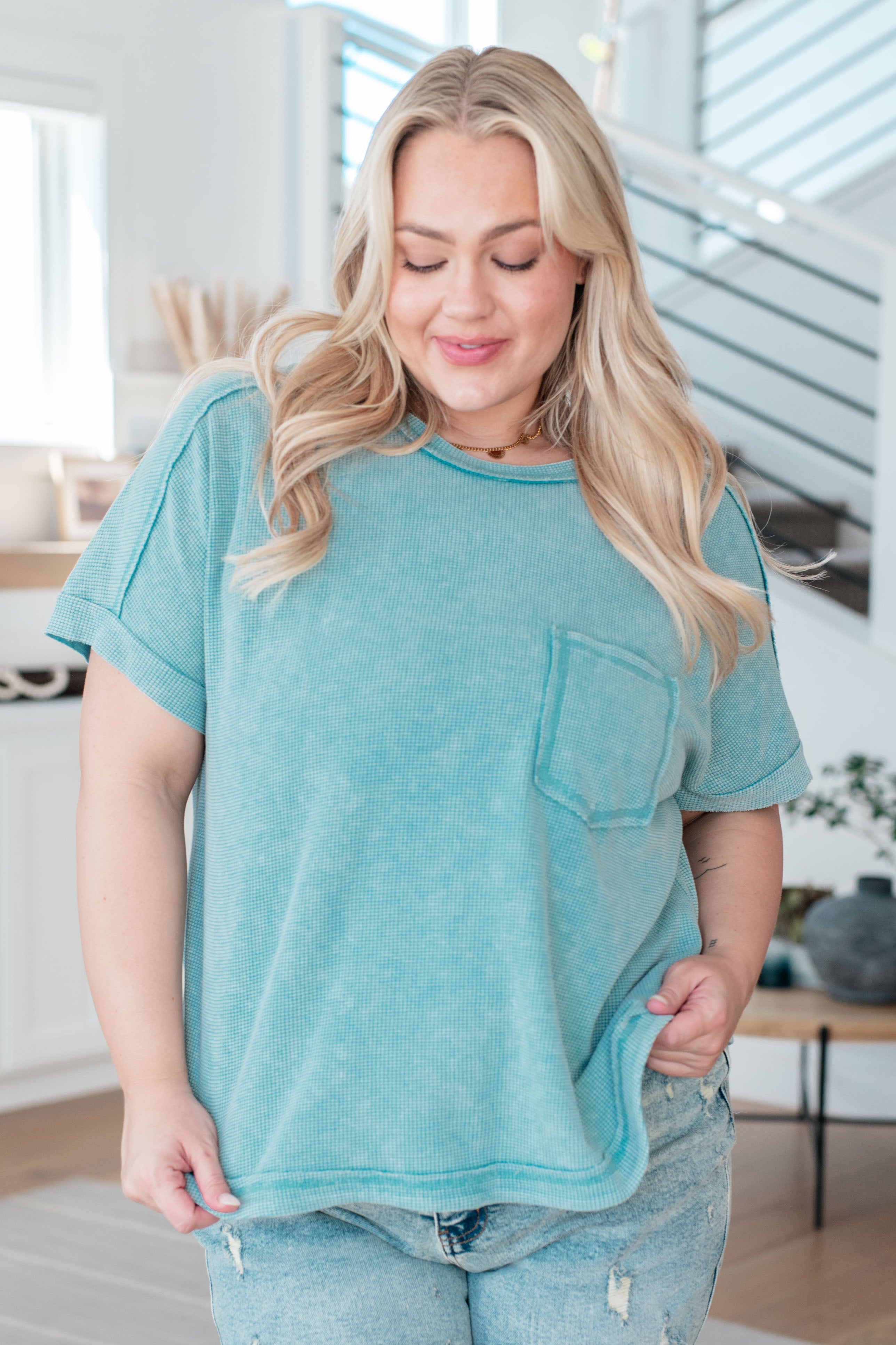 Vintage Washed Cotton T-Shirt for Women - Soft & Comfortable Casual Top - Perfect for Everyday Wear, Outings & Layering