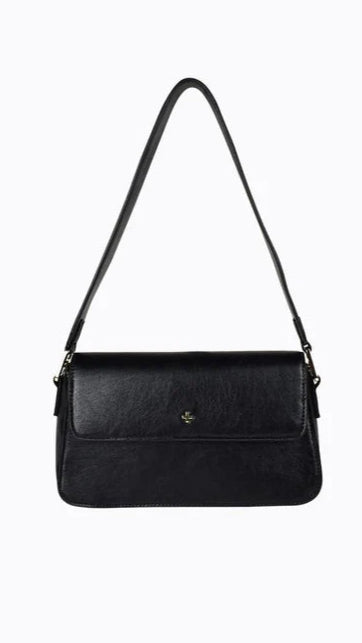 Stylish Jocelyn Shoulder Bag - Black PU Leather Crossbody Purse for Women | Perfect for Work, Travel & Everyday Use