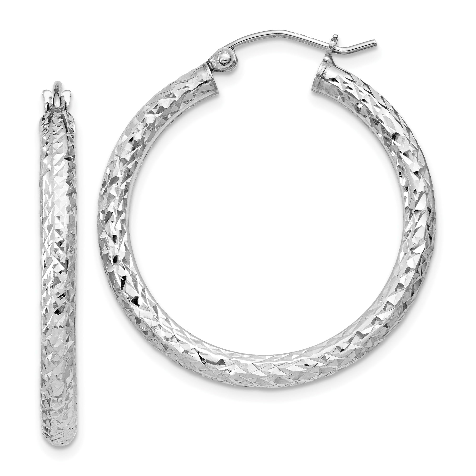 925 Sterling Silver Medium Hoop Earrings for Women - Hypoallergenic Dainty Everyday Jewelry - Perfect for Work, Date Night & Gifting