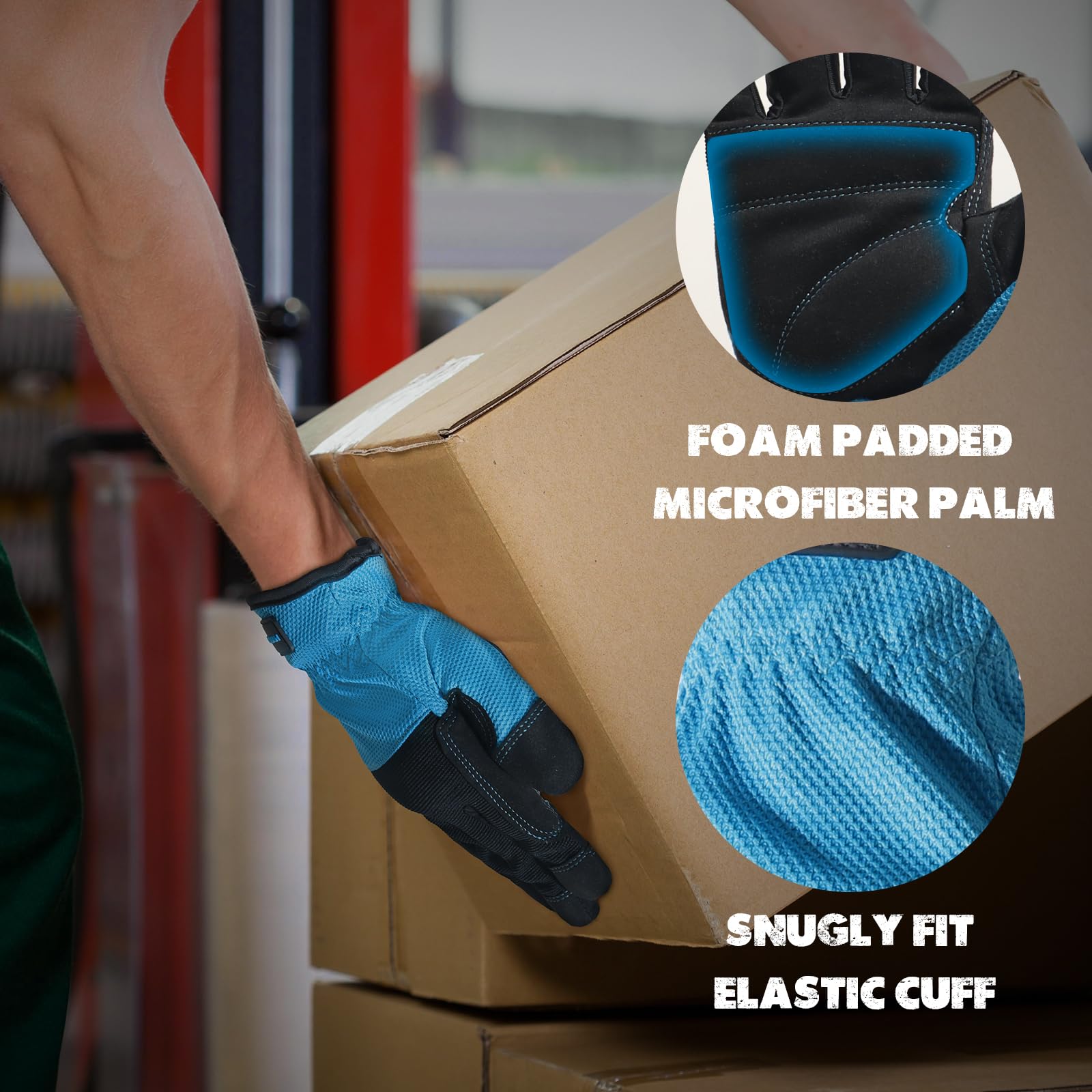 Handlandy Touchscreen Work Gloves for Men & Women - Mechanic & Yard Work