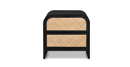 Modern Seville Nightstand with USB Ports - Stylish Bedside Table for Bedroom, Living Room & Guest Room - Compact Storage with Drawer & Shelf - Perfect for Small Spaces & Apartments
