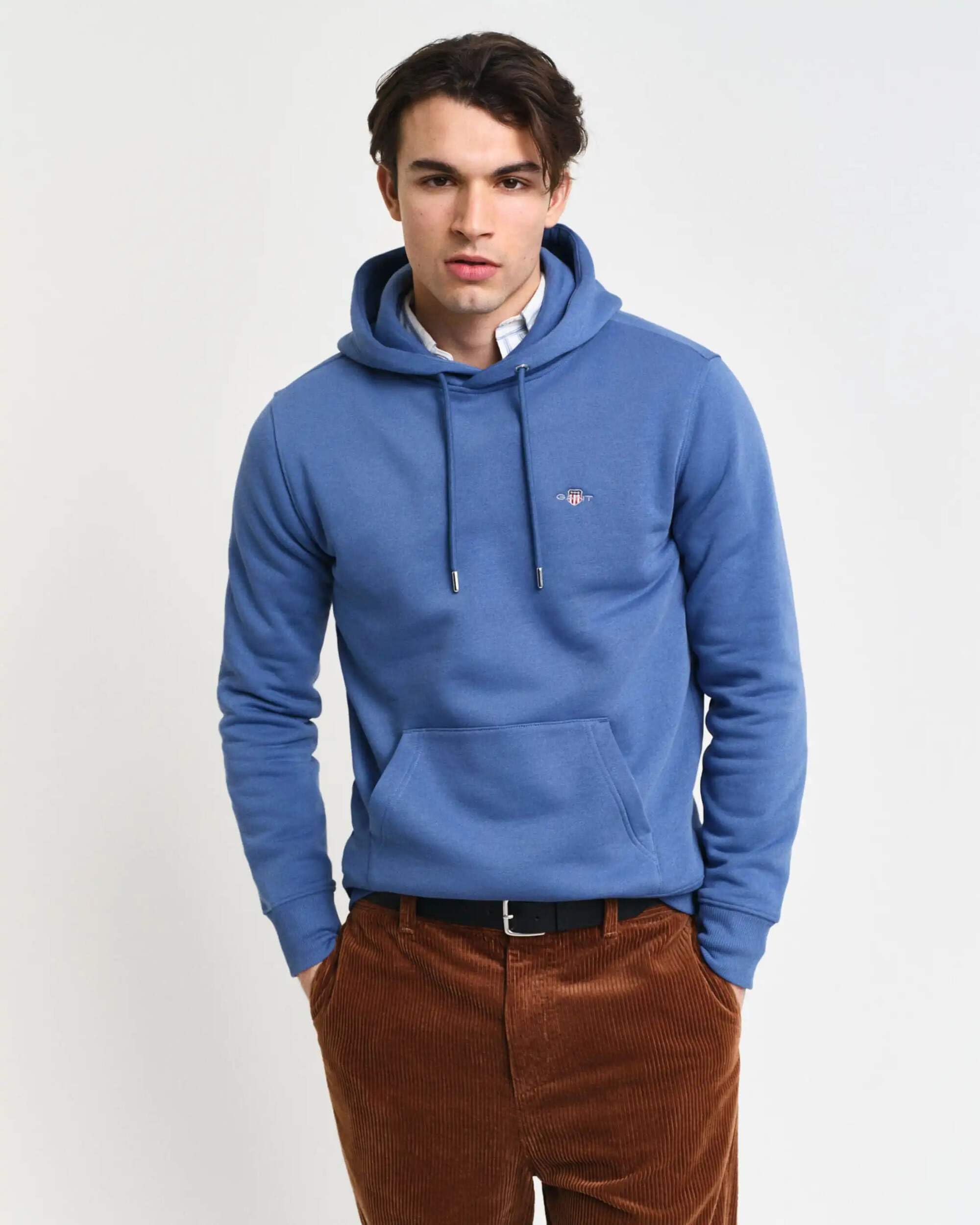 GANT Men's Reg Shield Hoodie Sweatshirt - Premium Cotton Pullover for Casual Wear & Outdoor Activities