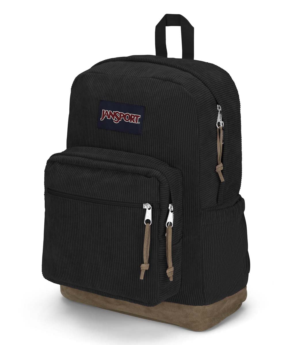 JanSport Right Pack Expressions Backpack - Black Corduroy Laptop Bag for School, College & Travel | Durable & Stylish Daypack for Students & Professionals