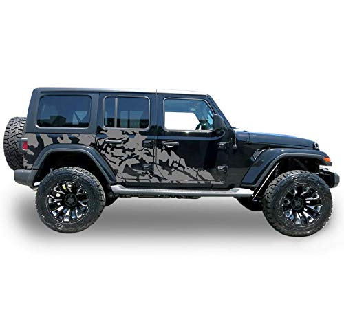 Bubbles Design Vinyl Decal Sticker for Jeep Wrangler JL & JK (2007-2020) - Black 4-Door Compatible - Perfect for Off-Road Adventures & Custom Car Styling