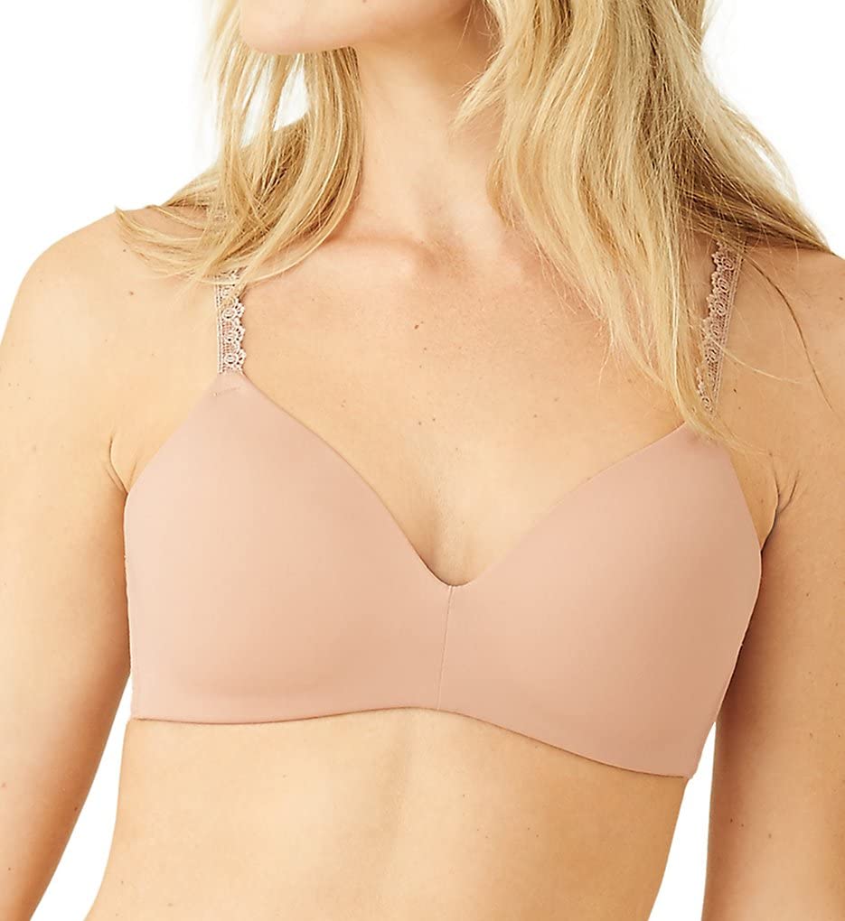 Wacoal Women's Lace to Love Wire Free Contour Bra - Comfortable Seamless Underwire-Free Lingerie for Everyday Wear, Sleep & Lounge