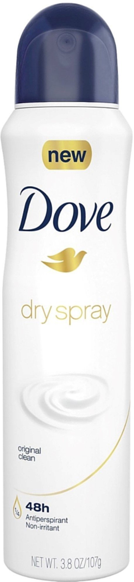 Dove Dry Spray Antiperspirant Deodorant for Women & Men, Original Clean Scent, 3.8 oz (5 Pack) - Long Lasting Odor & Wetness Protection for Gym, Work & Daily Use