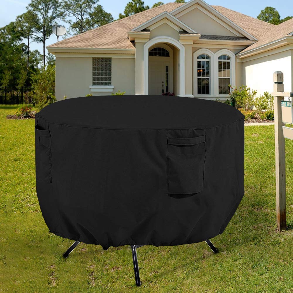 Heavy Duty 420D Waterproof Round Patio Table Cover - 50