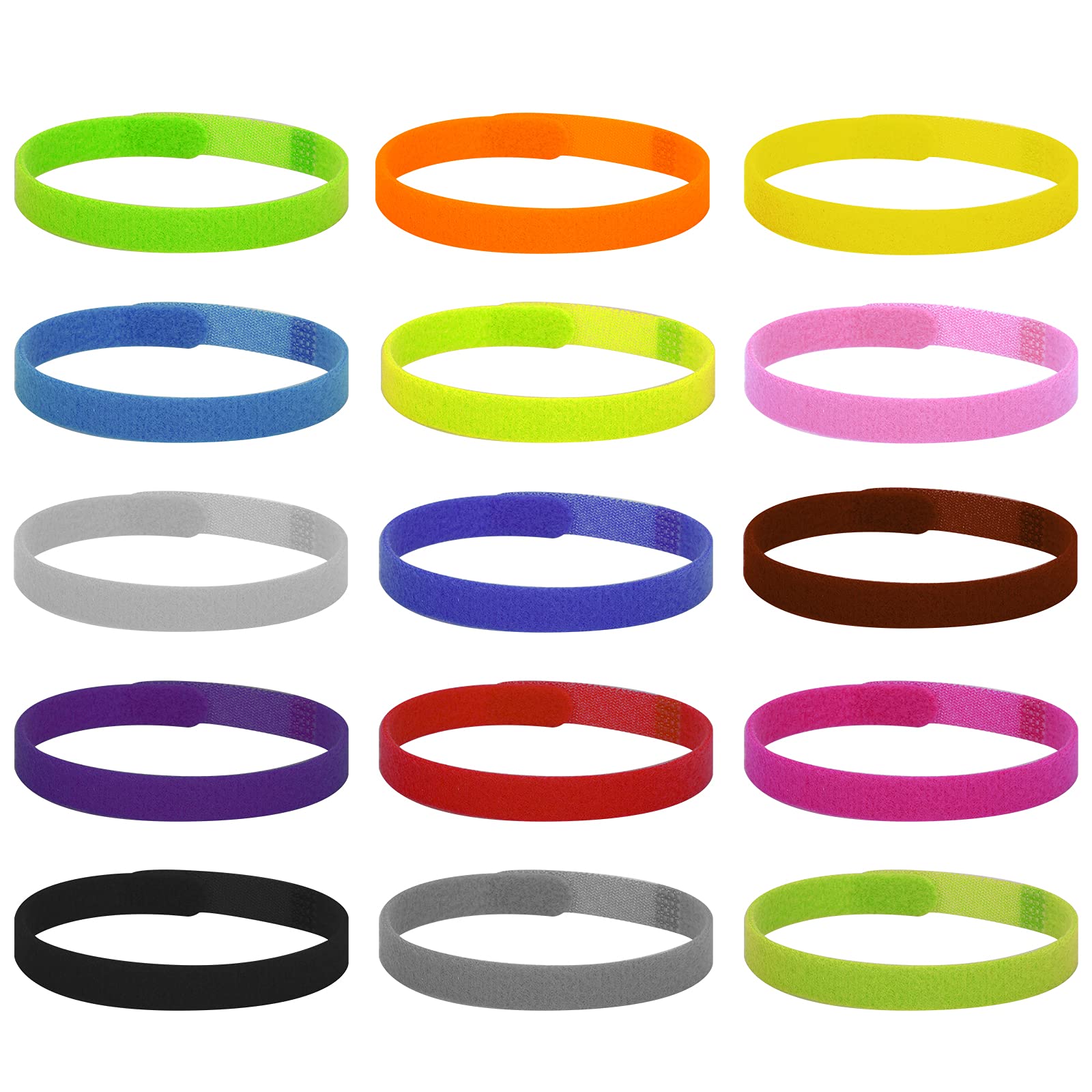 LUTER 15 Colors Adjustable Soft Puppy Collars - 20x1cm Whelping Collars for Newborn Dogs & Kittens - Pet ID Collars for Training, Grooming & Daily Walks