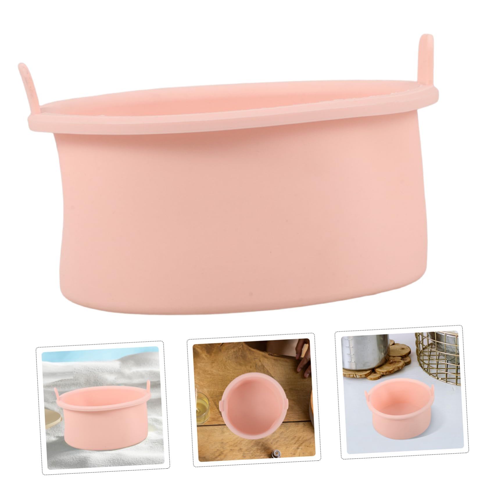 FRCOLOR Pink Silicone Wax Melting Pot - Hair Removal Wax Warmer Bowl with Heating Liner for Smooth Waxing at Home & Salon - Perfect for Eyebrows, Legs, Bikini Line & Facial Hair Removal