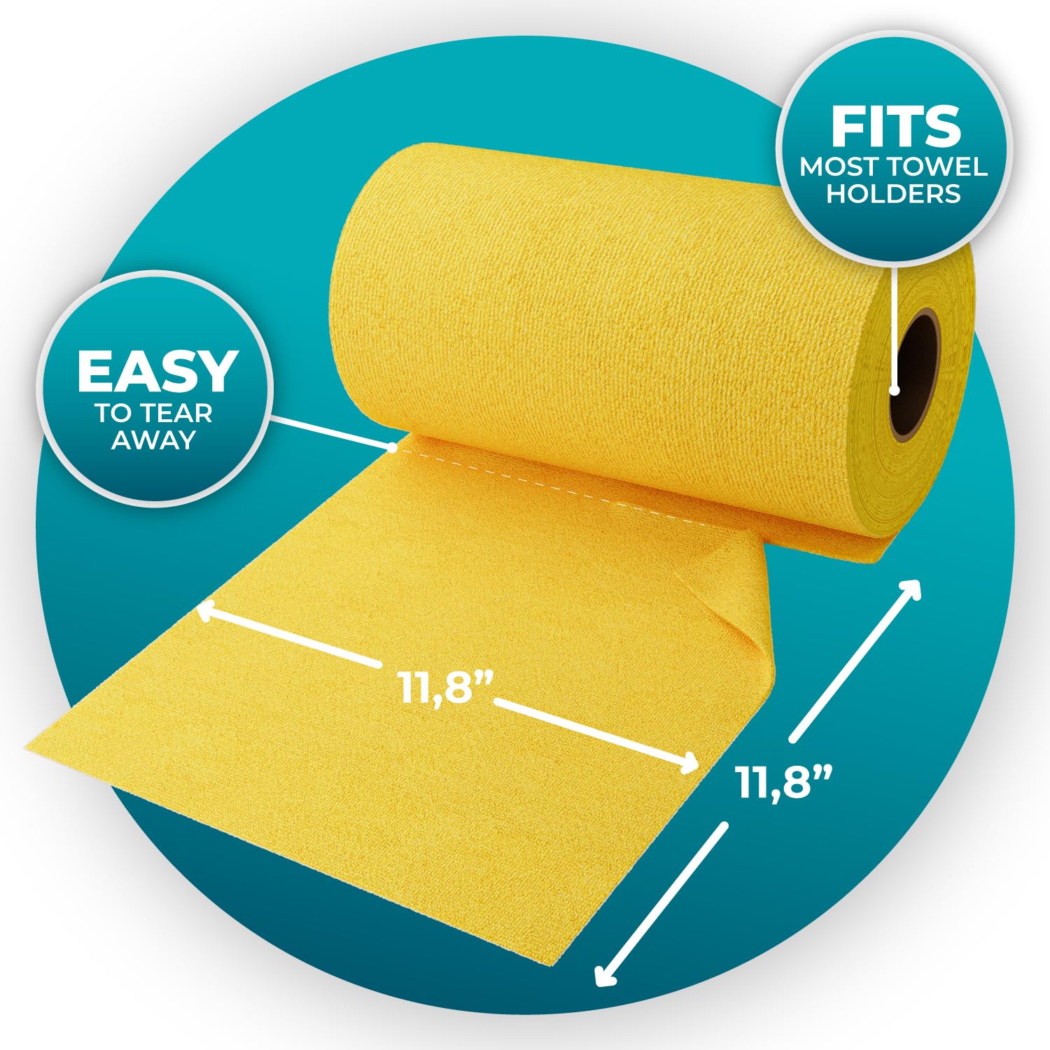 200 Pack Microfiber Cleaning Cloths - Reusable Washable Tear-Away Towels, 11.8
