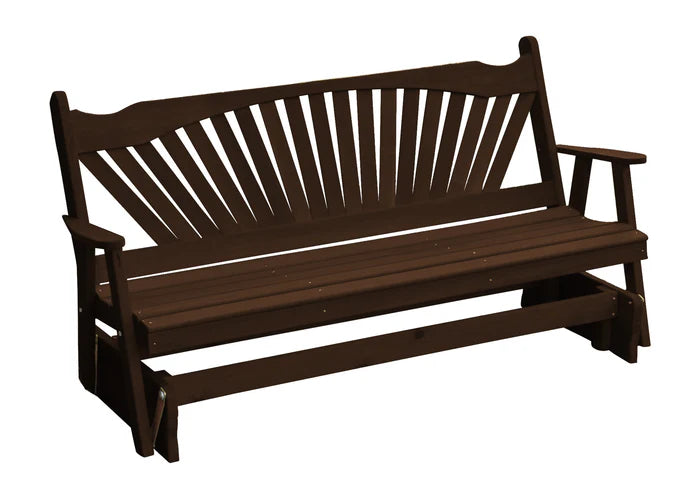 Regallion Fanback Glider Rocking Chair - Comfortable Patio & Nursery Glider with Smooth Swivel Motion - Perfect for Outdoor Relaxation, Baby Nurseries & Living Room Decor